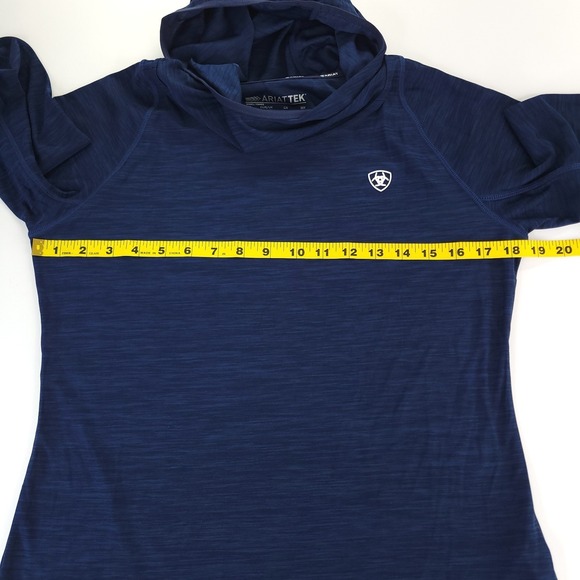 Ariat Tek Laguna Hoodie Womens Medium Heathered Blue Long Sleeve Pullover - Picture 8 of 13